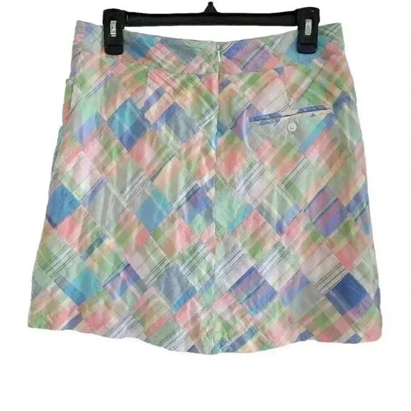 Lady Hagen Women's Pastel Patchwork Cotton Skort Athletic Skirt - Picture 8 of 14
